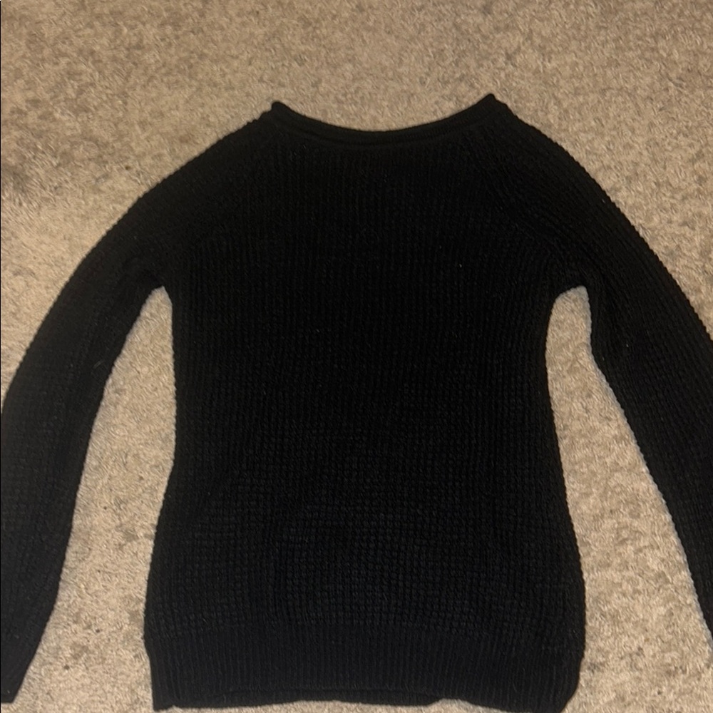 Women's Black Mesh Sweater Size Medium